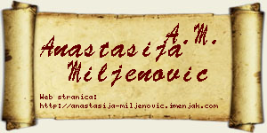 Anastasija Miljenović vizit kartica